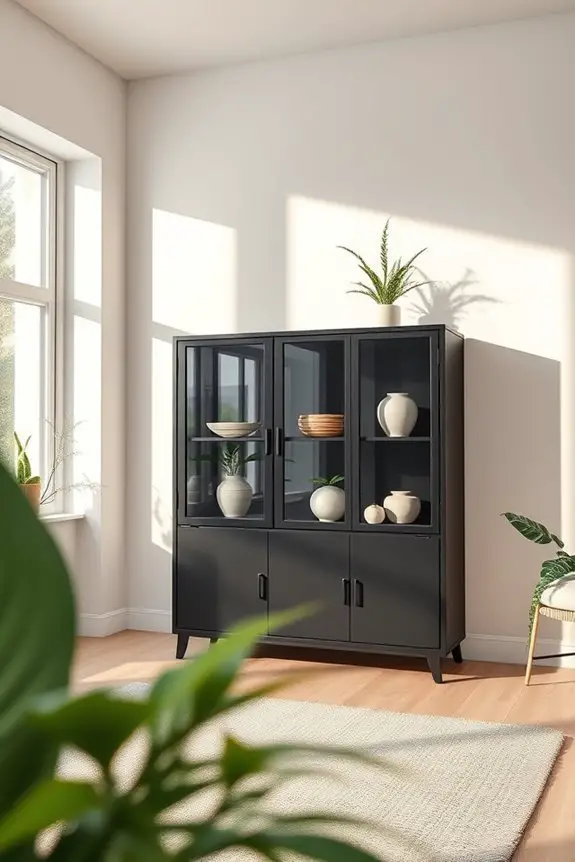 sustainable stylish black cabinet