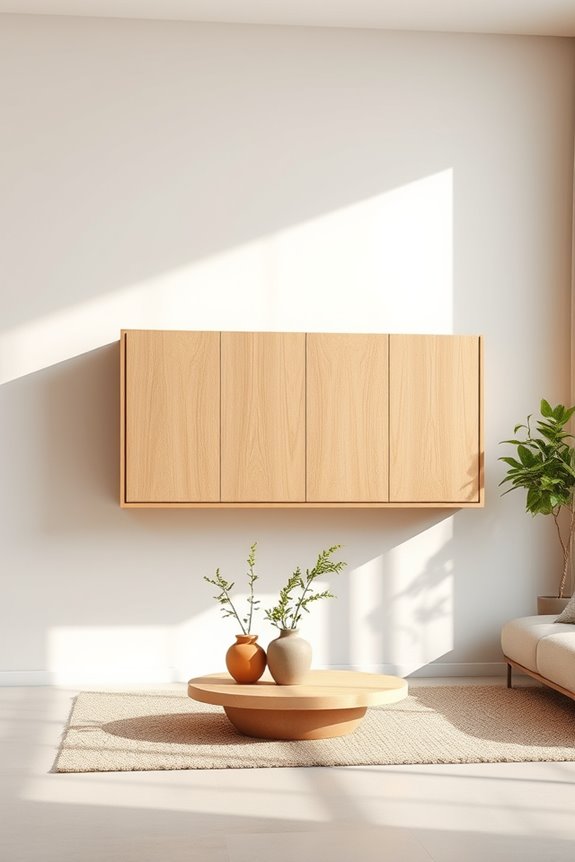 sustainable stylish floating cabinets
