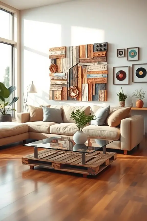 sustainable upcycled art installations