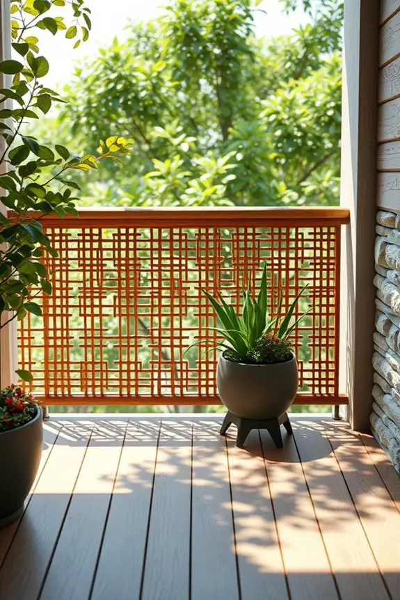 sustainable wooden balcony railing