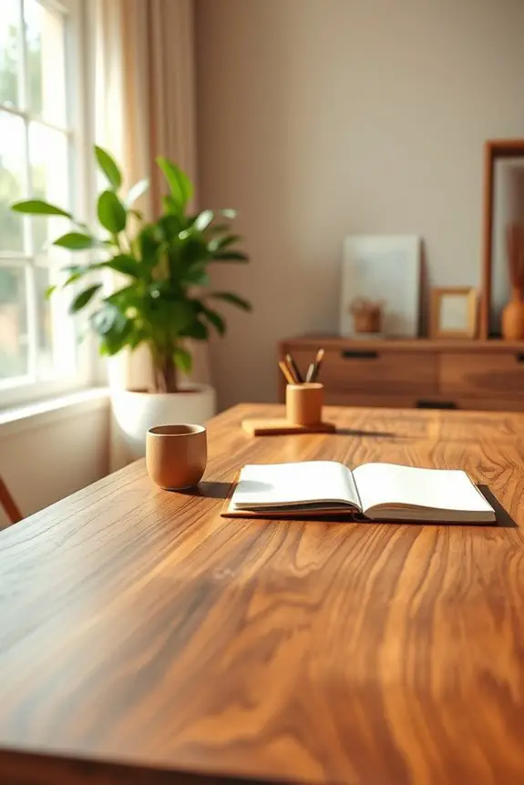 sustainable wooden desk design