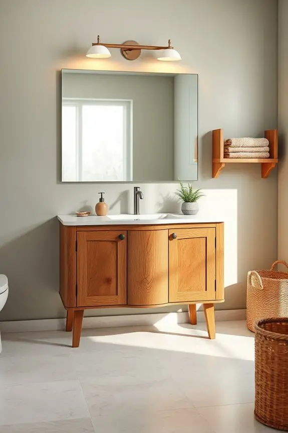 sustainable wooden vanity design