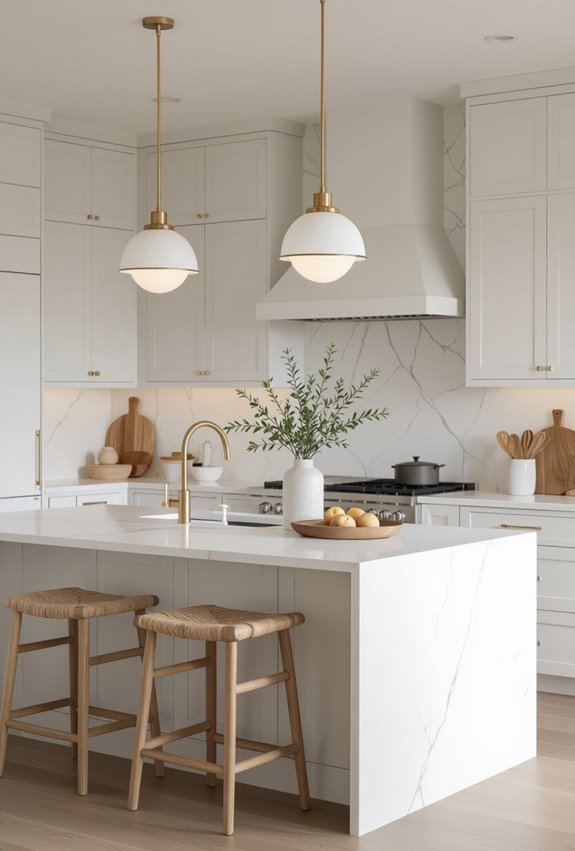 swap bulky fixtures for pendants