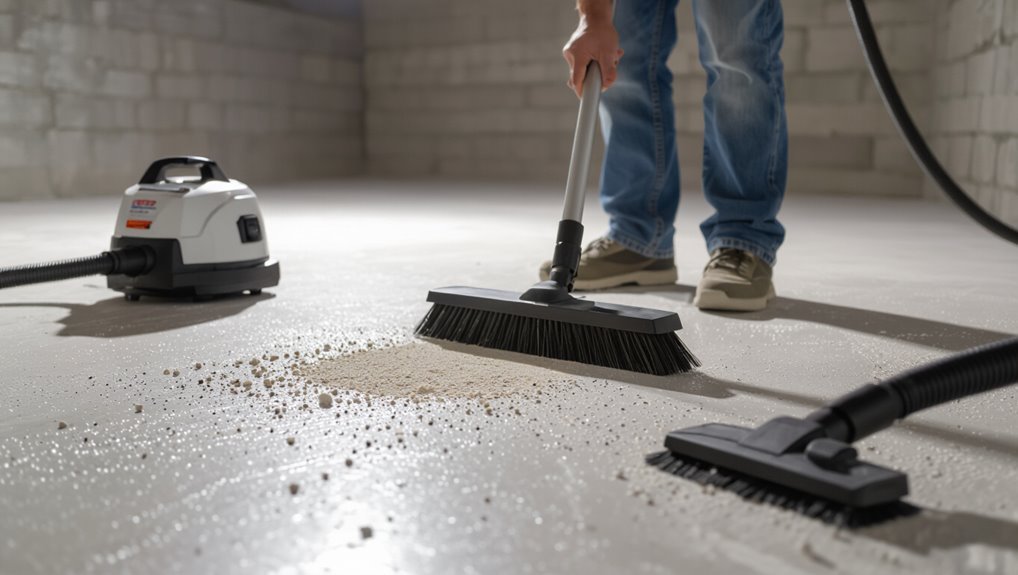 sweep vacuum clean thoroughly