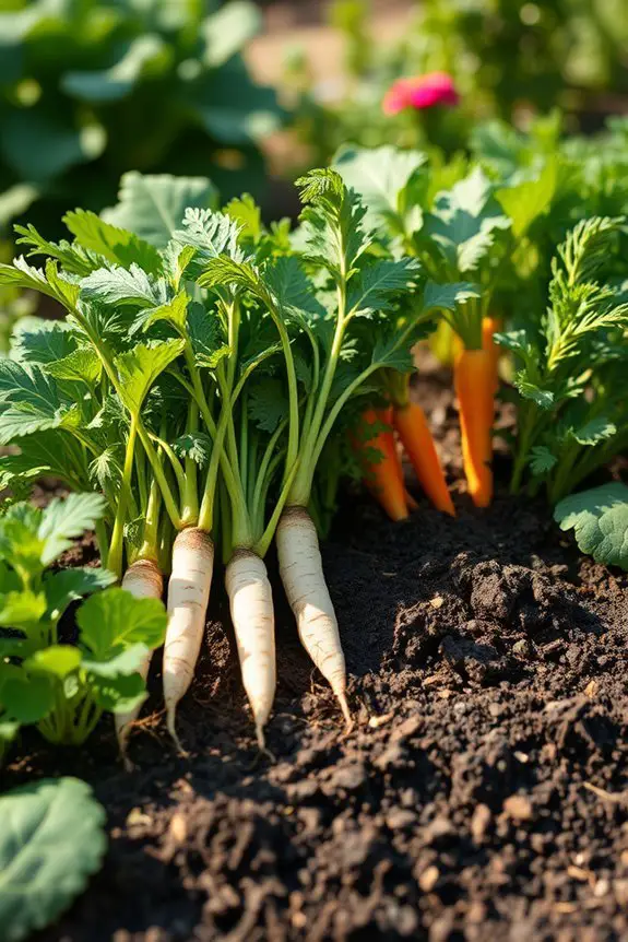 sweet frost harvested root vegetable