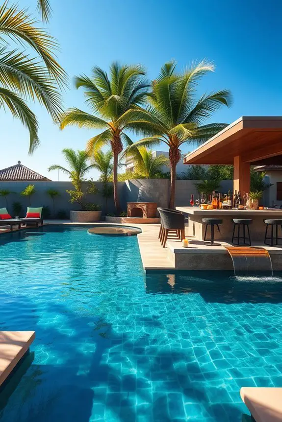 swim up bar relaxation oasis