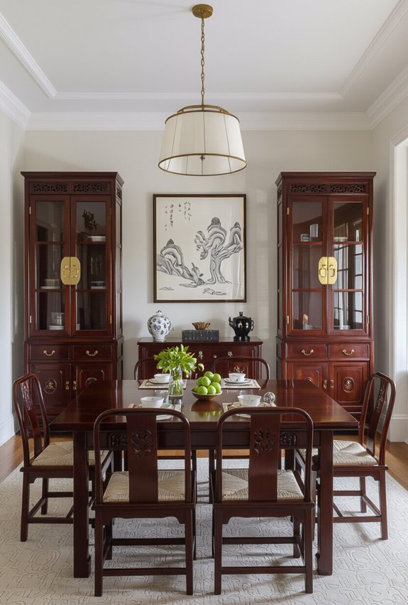 symmetrical altar style cabinet balance
