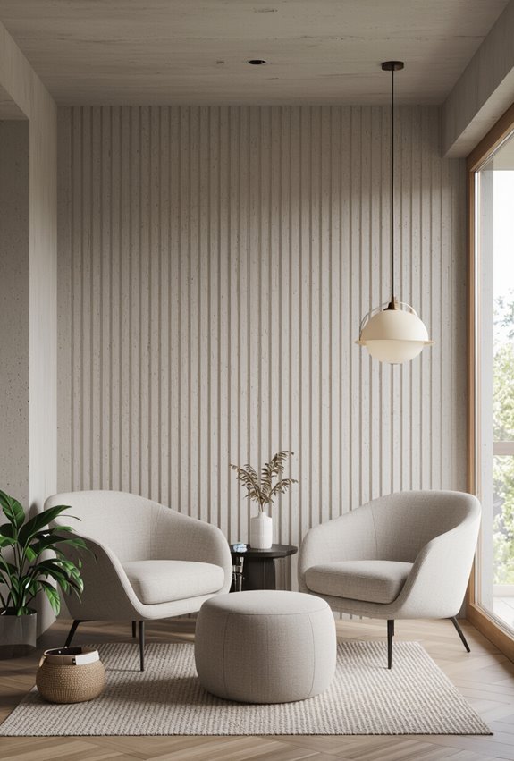 tactile vertical ribbed rhythm