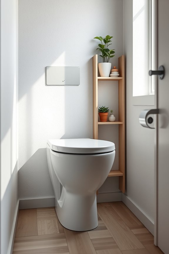 tankless toilet space saving design