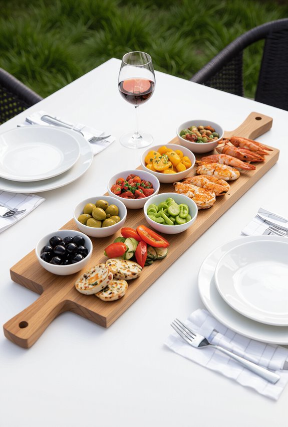 tapas style communal grazing setup