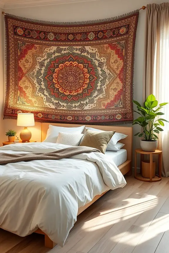 tapestry headboard for style