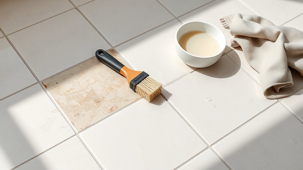 targeted grout stain removal