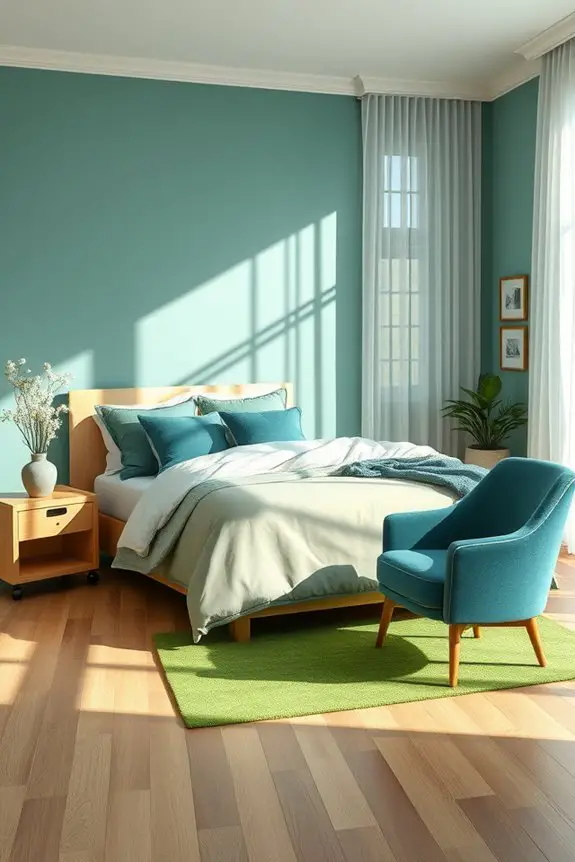 teal and lime green harmony