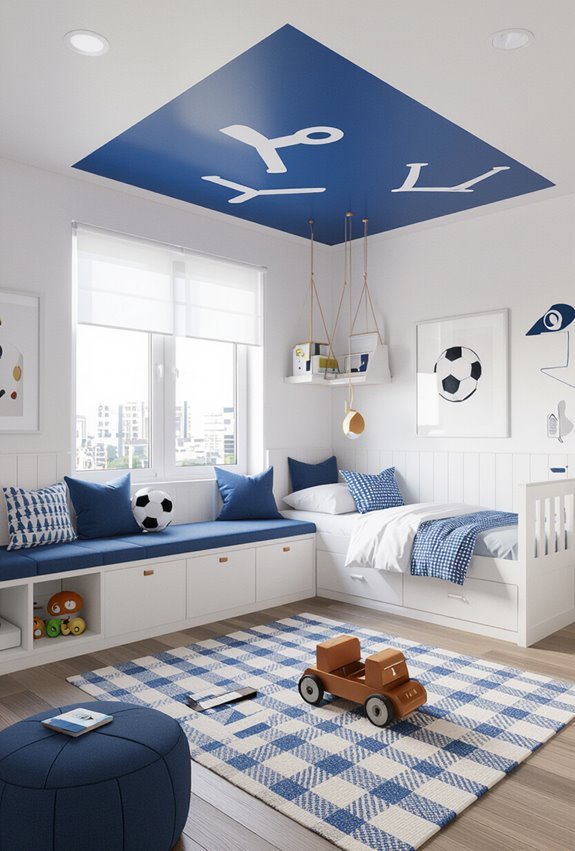 team colored stadium style ceiling