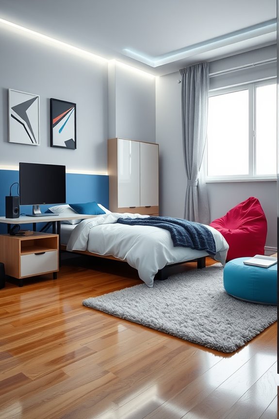 tech inspired bedroom transformation
