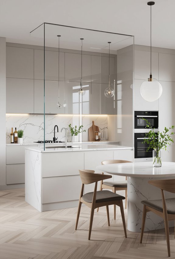 tempered glass half partition