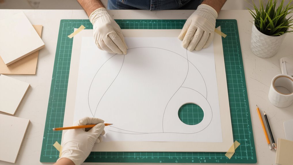 template for precise cutting