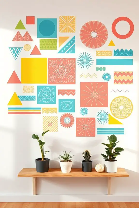temporary art with washi