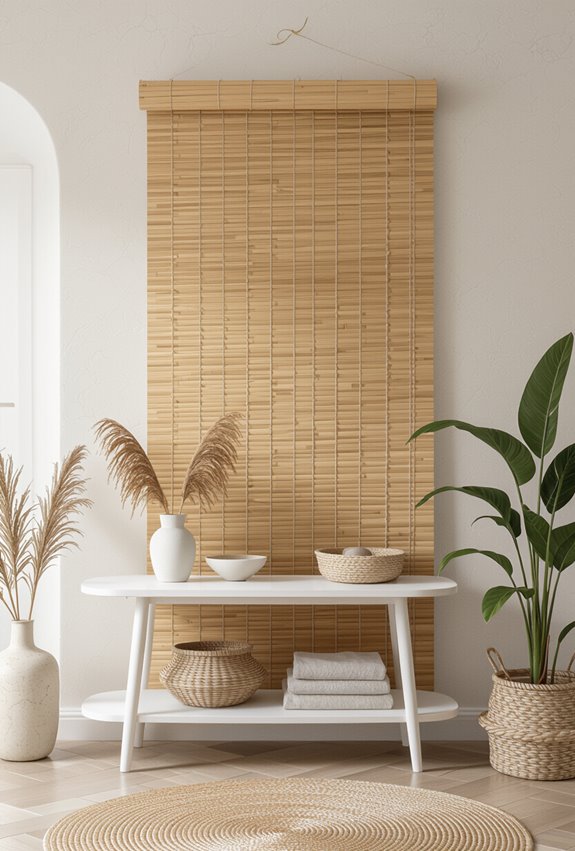 temporary removable bamboo rollings