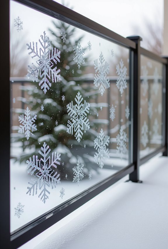 temporary winter window decor