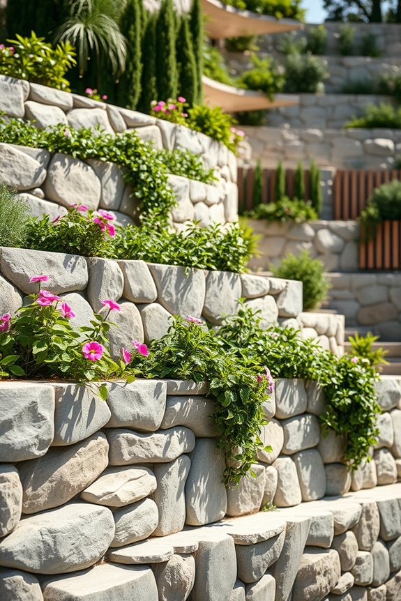 terraced garden wall designs