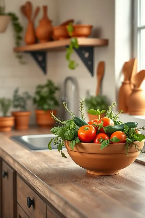 terracotta accents for kitchens