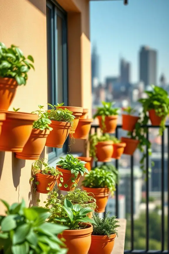 terracotta pot balcony displays