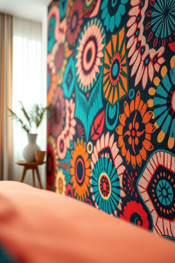 textile mural boho decor