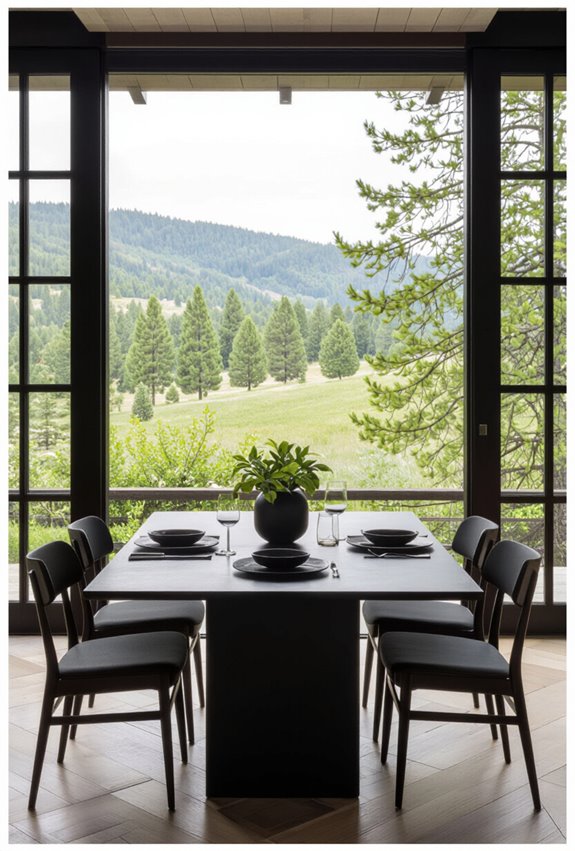 texture driven all black tablescape