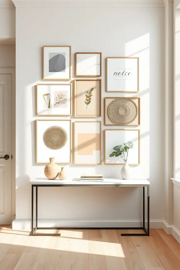 textured art gallery display