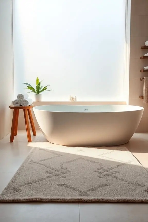 textured bath mats enhance comfort