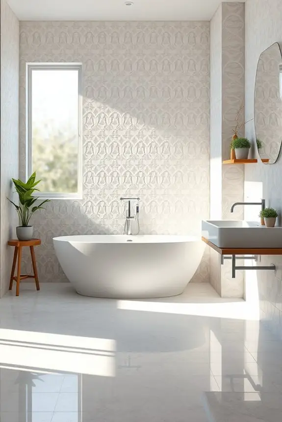 textured bathroom tile designs