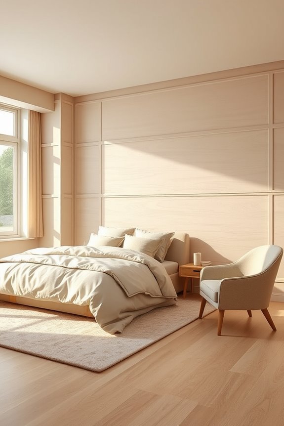 textured beige paneling elegance