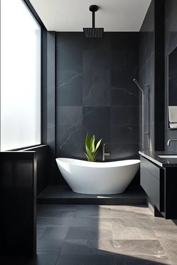 textured black stone elegance