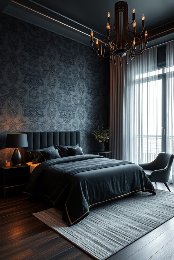 textured black wallpaper elegance