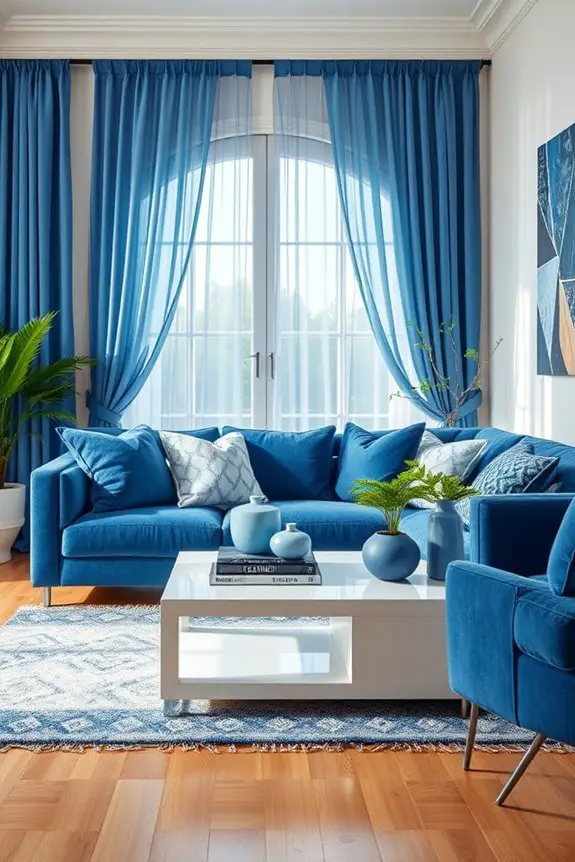 textured blue fabric elegance