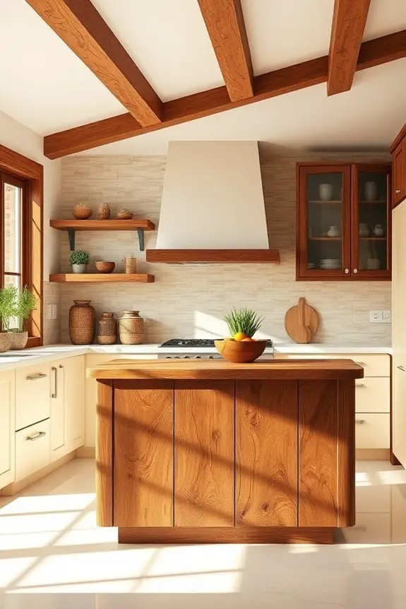 textured brown kitchen accents