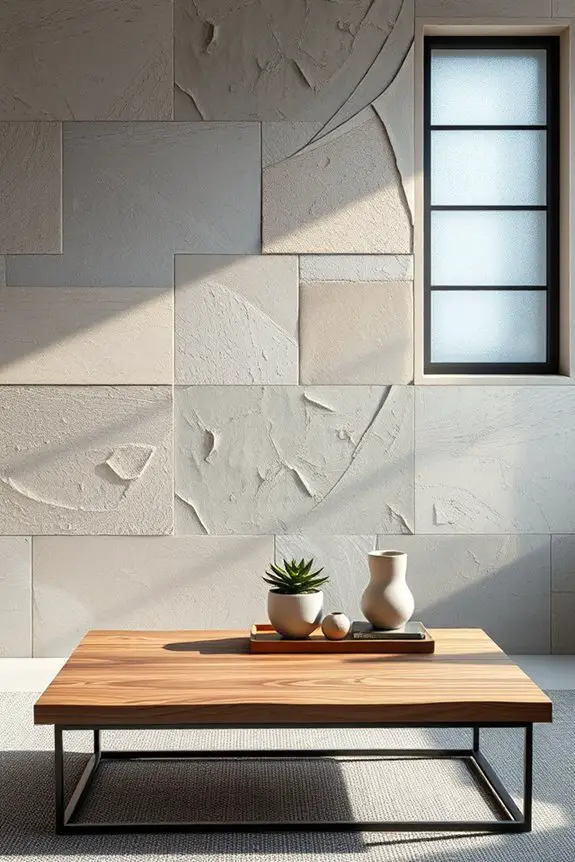 textured cement plaster walls
