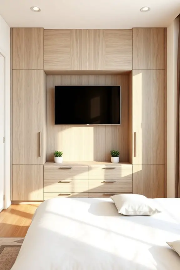 textured closet wall design