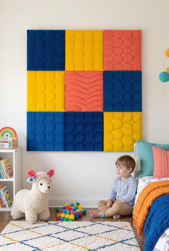 textured colorful sensory wall