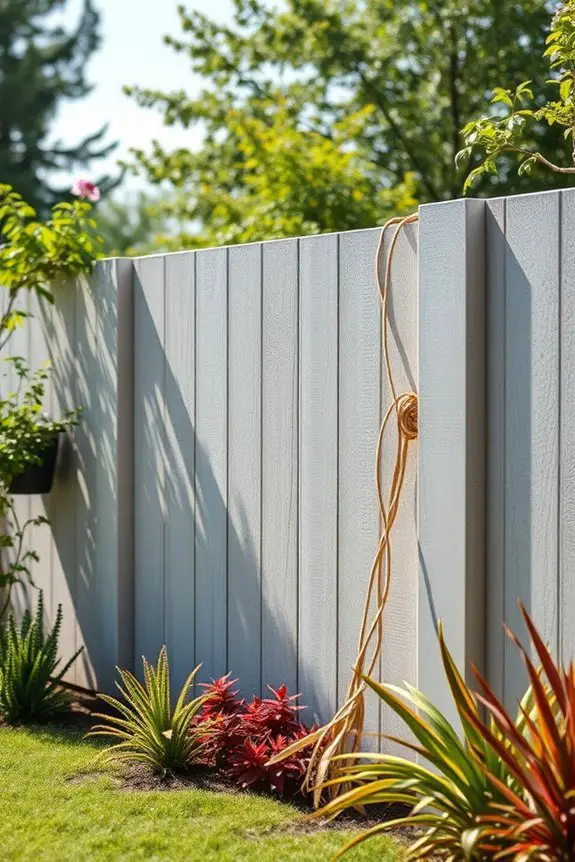 textured concrete fence aesthetics