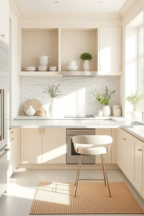 textured cream and white accents