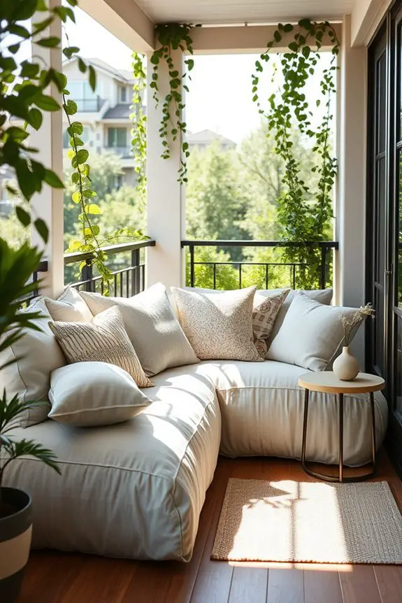 textured cushions enhance comfort