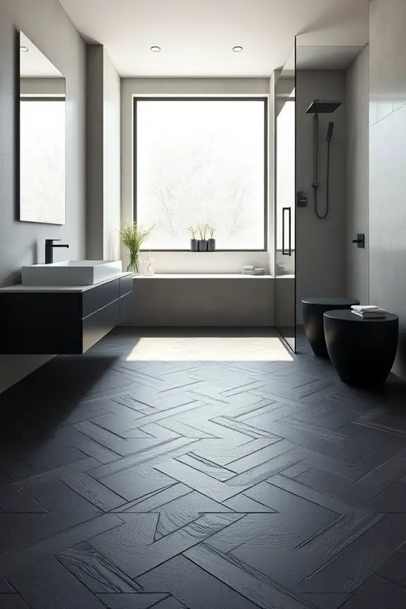 textured dark stone elegance