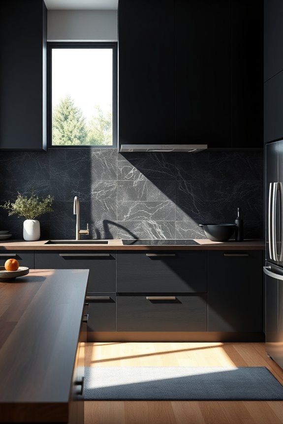 textured dark stone elegance