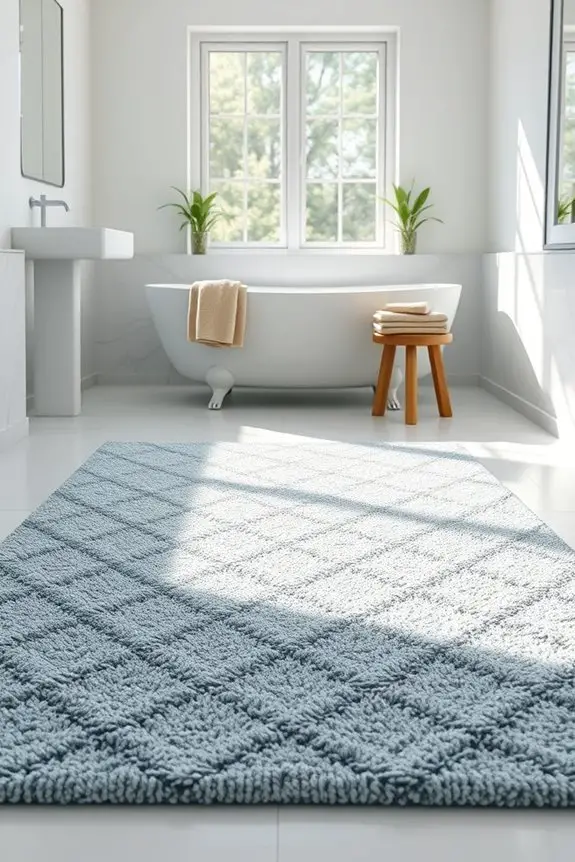 textured dusty blue rugs