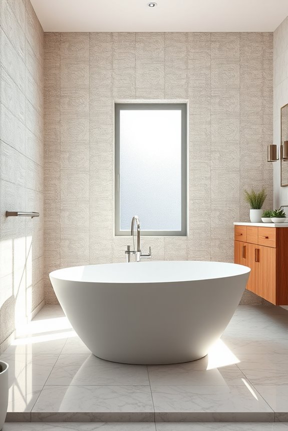 textured fabric bathroom decor