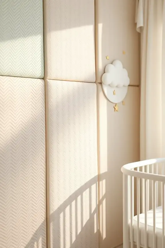 textured fabric panels enhance nurseries