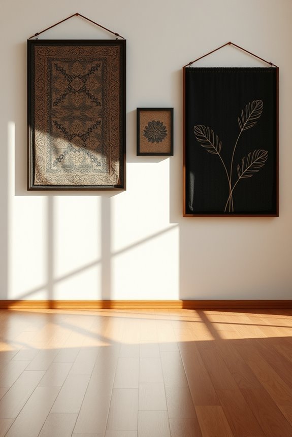 textured fabric wall decor