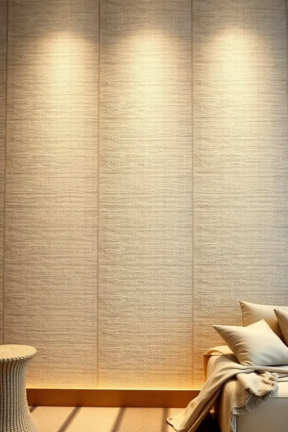 textured fabric with lighting